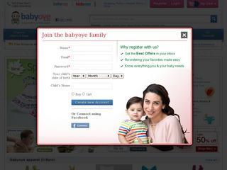 BabyOye Promo Code for SBI Credit Card Holders