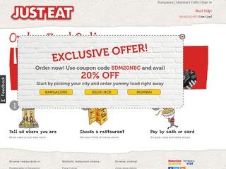 Just Eat Coupon Code for HDFC Credit Card Holders